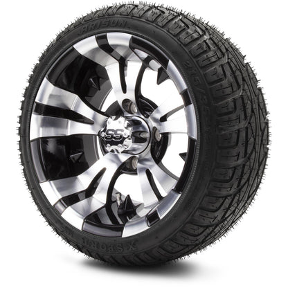MODZ® 12" Vampire Machined Black Wheels & Street Tires Combo