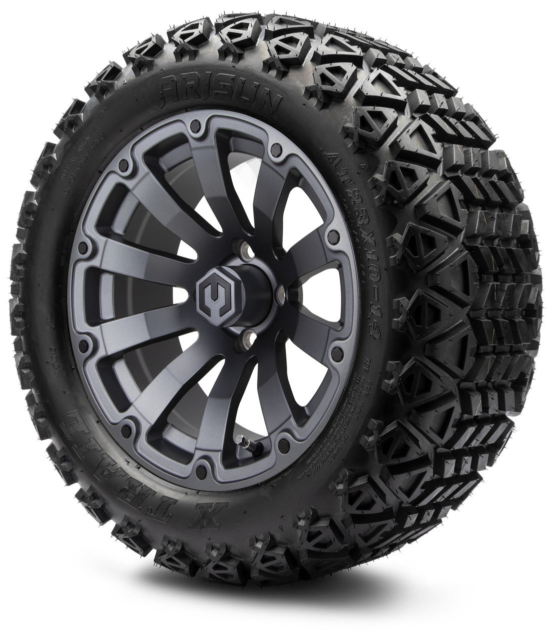 MODZ® 14" Bomber Matte Gunmetal Wheels & Off-Road Tires Combo