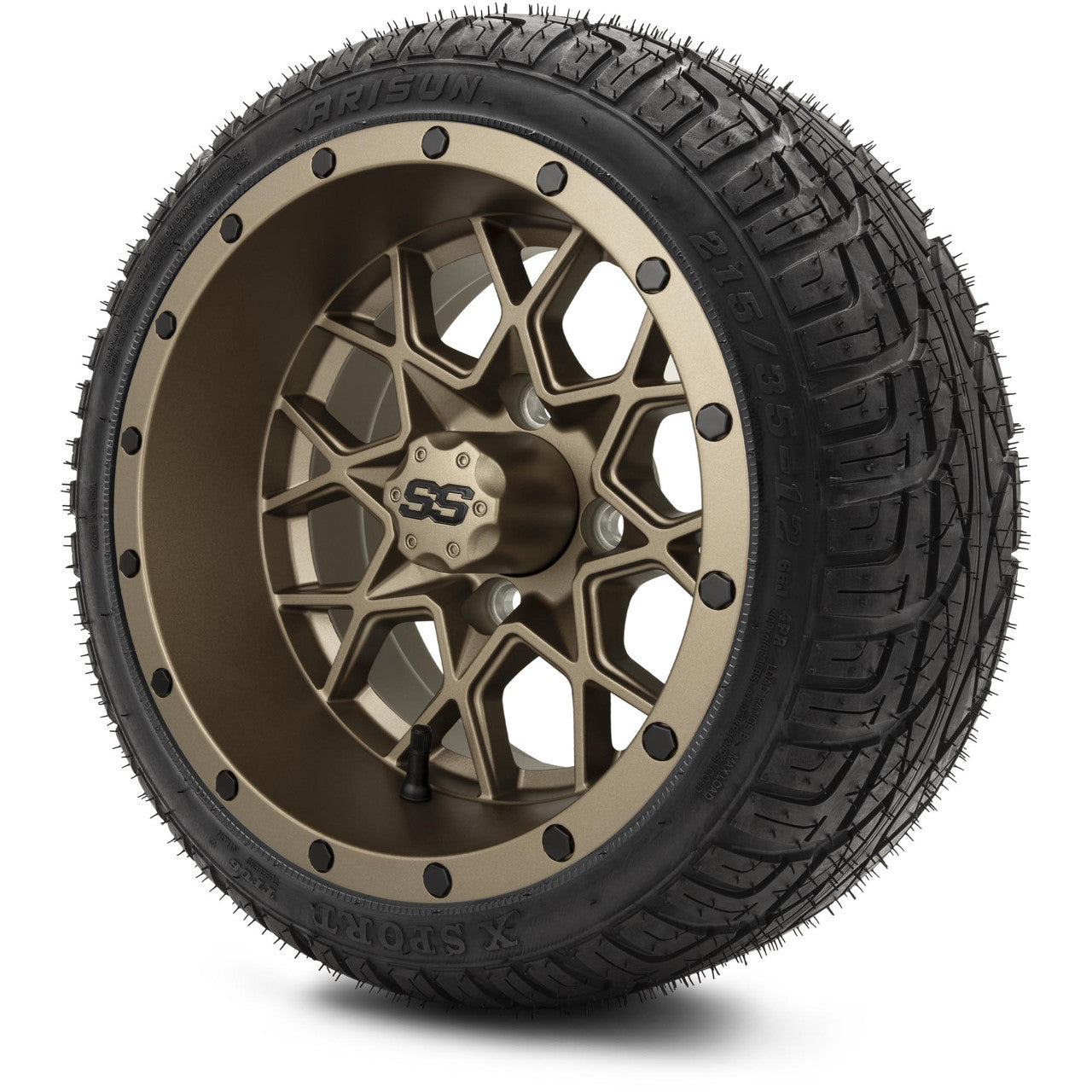 MODZ® 12" Vortex Matte Bronze Wheels & Street Tires Combo