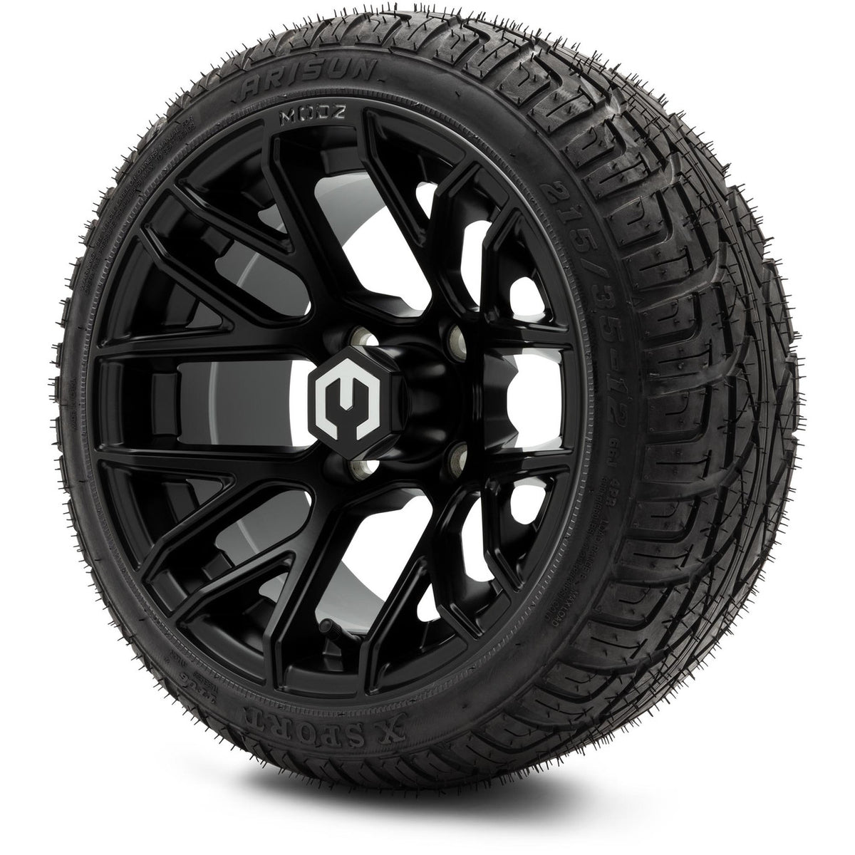 MODZ® 12" Matrix Matte Black Wheels & Street Tires Combo