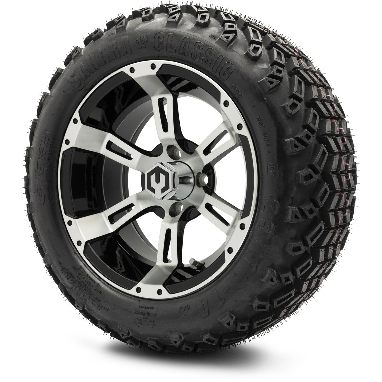 MODZ® 14" Ambush Machined Black Wheels & Off-Road Tires Combo