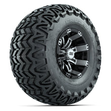 GTW Tempest Black/Machined 10 in Wheels with 22x11-10 Predator All-Terrain Tires – Full Set