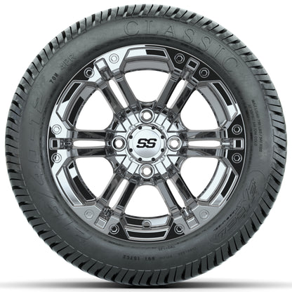 Set of (4) 12 in GTW Specter Wheels with 215/40-12 Excel Classic Street Tires
