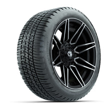 GTW® Stealth Gloss Black/Machined 14 in Wheels with 205/30-14 Fusion Street Tires – Full Set