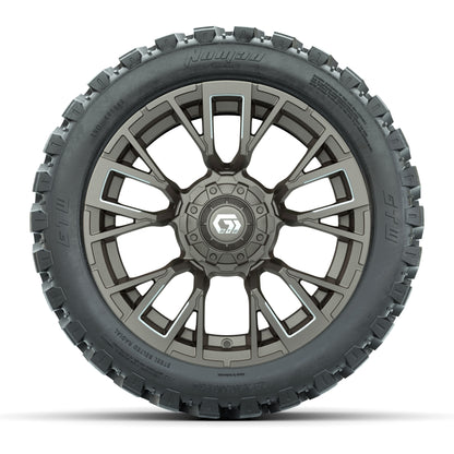GTW® Vandal Bronze/Machined 14 in Wheels with 23X10-R14 Nomad Steel Belt Radial All-Terrain Tires – Full Set