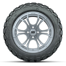 GTW Spyder Silver Brush 14 in Wheels with 22X10-14 Timberwolf All-Terrain Tires – Full Set