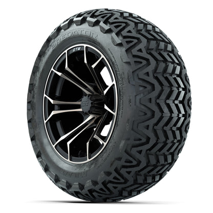 GTW Spyder Matte Black/Bronze 14 in Wheels with 23X10-14 Predator All-Terrain Tires – Full Set