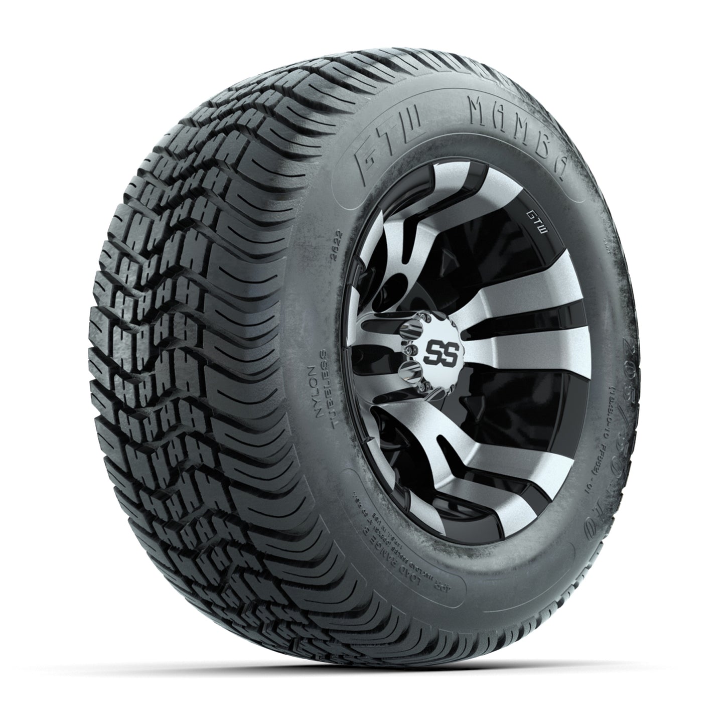 Set of (4) 10 in GTW Vampire Wheels with 205/50-10 GTW Mamba Street Tires