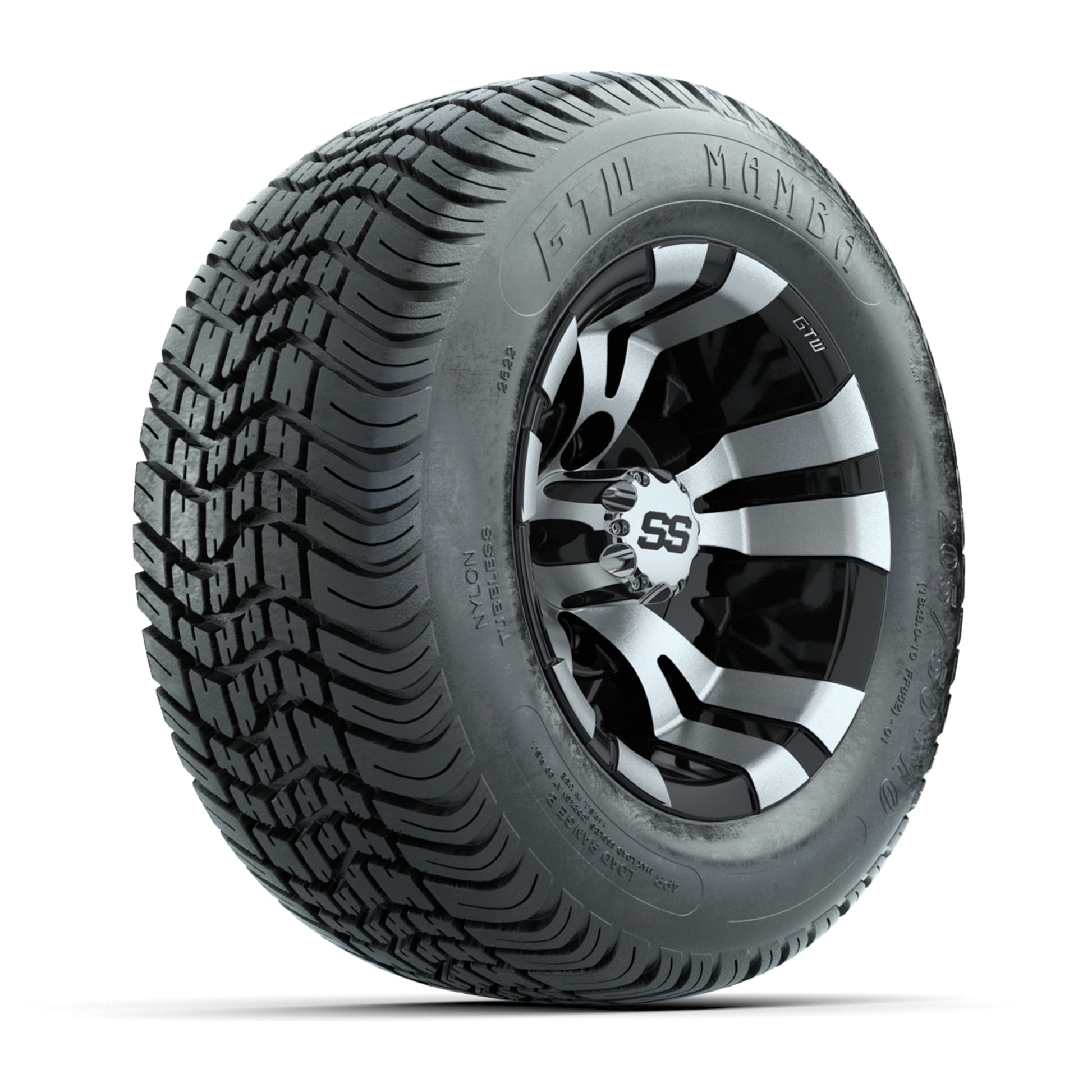 Set of (4) 10 in GTW Vampire Wheels with 205/50-10 GTW Mamba Street Tires