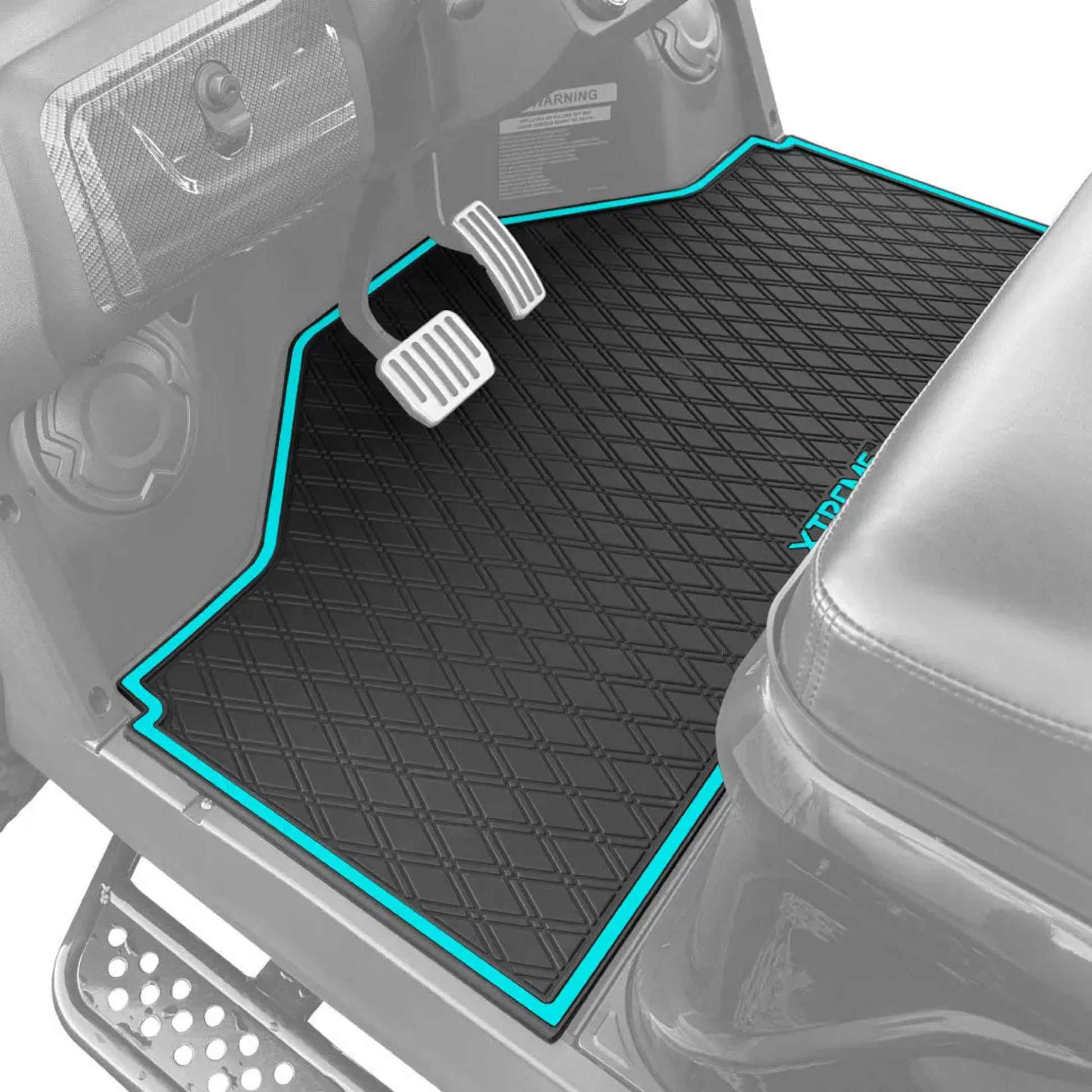 Xtreme Floor Mats for Evolution D5 2 plus 2 - 2 Piece Set Black/Sky Blue