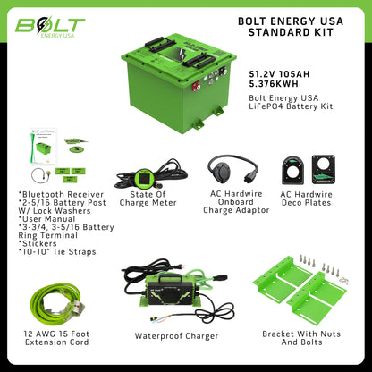 Bolt Energy MadJax E4, 51V 105AH Square Standard Battery Kit