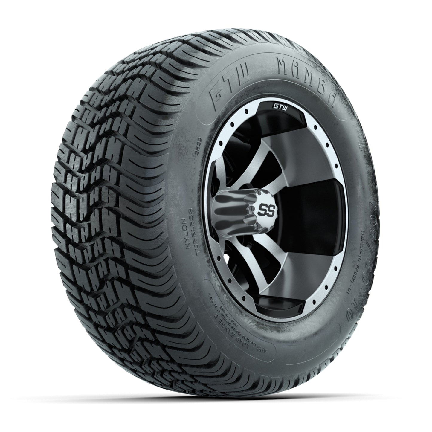 Set of (4) 10 in GTW Storm Trooper Wheels with 205/50-10 Mamba Street Tires