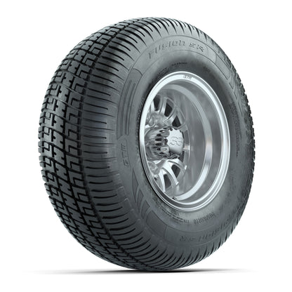 10" GTW Medusa Silver and Machined Wheels with 20" Fusion Street Tires - Set of 4