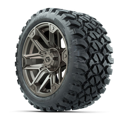 GTW® Graffiti Bronze/Black 14 in Wheels with 23X10-R14 Nomad Steel Belt Radial All-Terrain Tires – Full Set