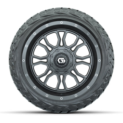 GTW® Volt Gunmetal 14 in Wheels with 23x10-R14 Maverick All-Terrain Tires – Full Set