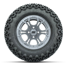 GTW® Spyder Silver Brush 12 in Wheels with 23X10.5-12 Predator All-Terrain Tires – Full Set