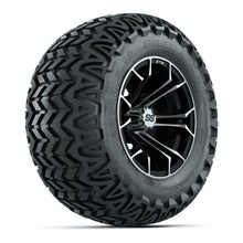 Set of 4 GTW Spyder Black and Machined Wheels with Predator A-T Tires - 12 Inch