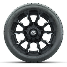 GTW Diablo Gloss Black/Machined 14 in Wheels with 225/30-14 Mamba Street Tires – Full Set