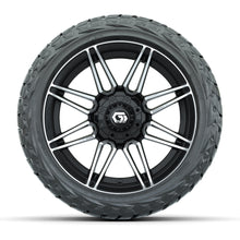 GTW Stealth Gloss Black/Machined 14 in Wheels with 23x10.00-R14 Maverick All-Terrain Tires – Full Set