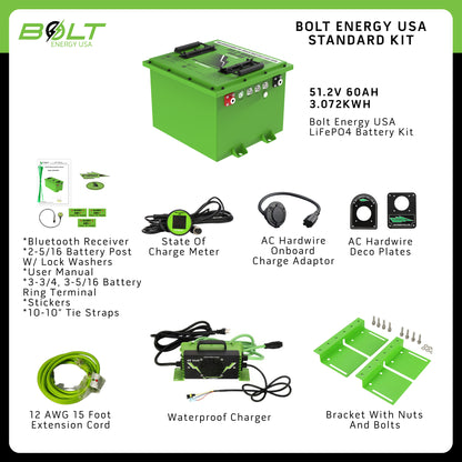 Bolt Energy MadJax X2, X4, E4, 51V 60AH Standard Battery Kit