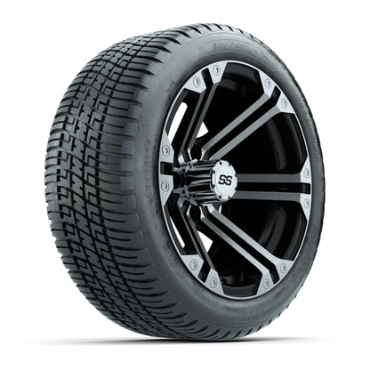 Set of (4) 14" GTW® Machined/Black Specter Wheels On Lo-Pro Tires