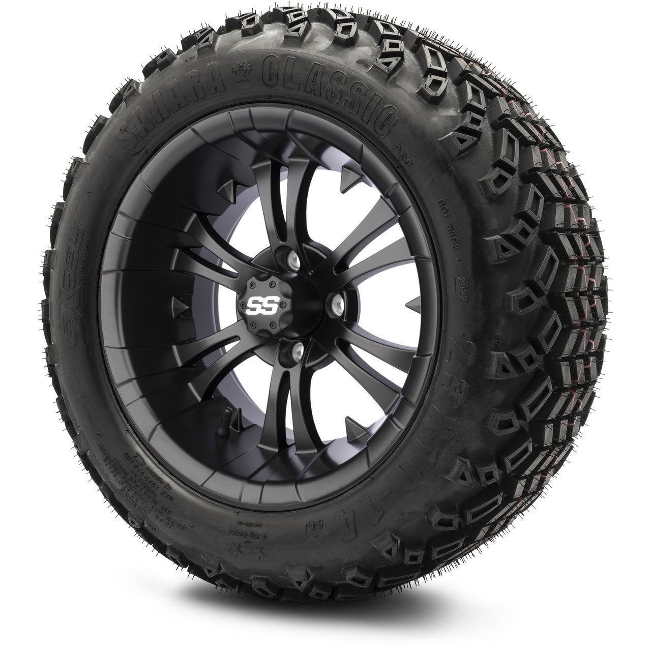 MODZ® 14" Vampire Matte Black Wheels & Off-Road Tires Combo