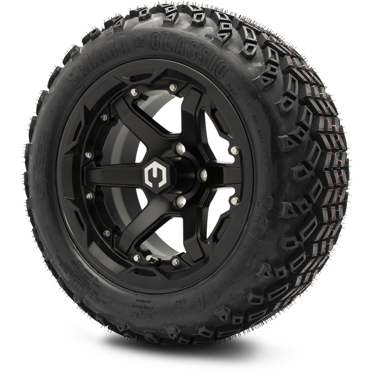 MODZ® 14" Gladiator Matte Black Wheels and Off-Road Tires Combo