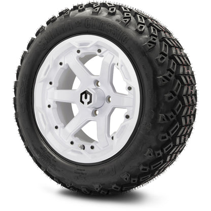 MODZ® 14" Gladiator Glossy White Wheels & Off-Road Tires Combo