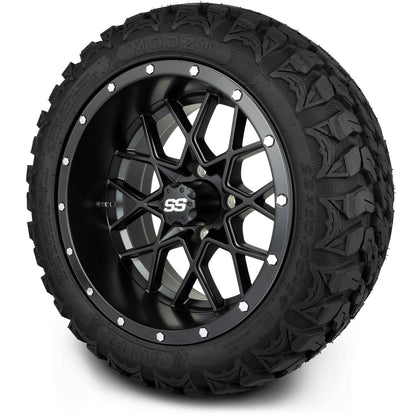 MODZ® 14" Vortex Matte Black Wheels & Off-Road Tires Combo
