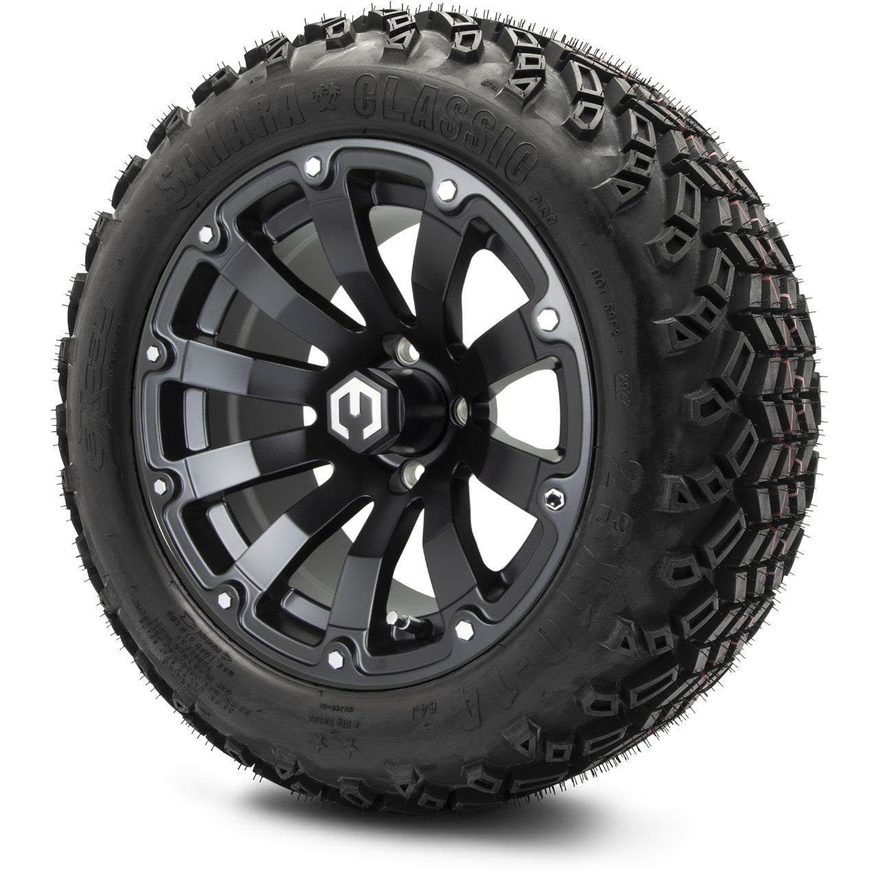 MODZ® 14" Bomber Matte Black Wheels & Off-Road Tires Combo