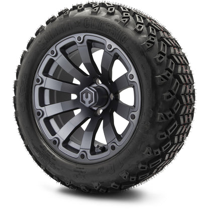 MODZ® 14" Bomber Matte Gunmetal Wheels & Off-Road Tires Combo