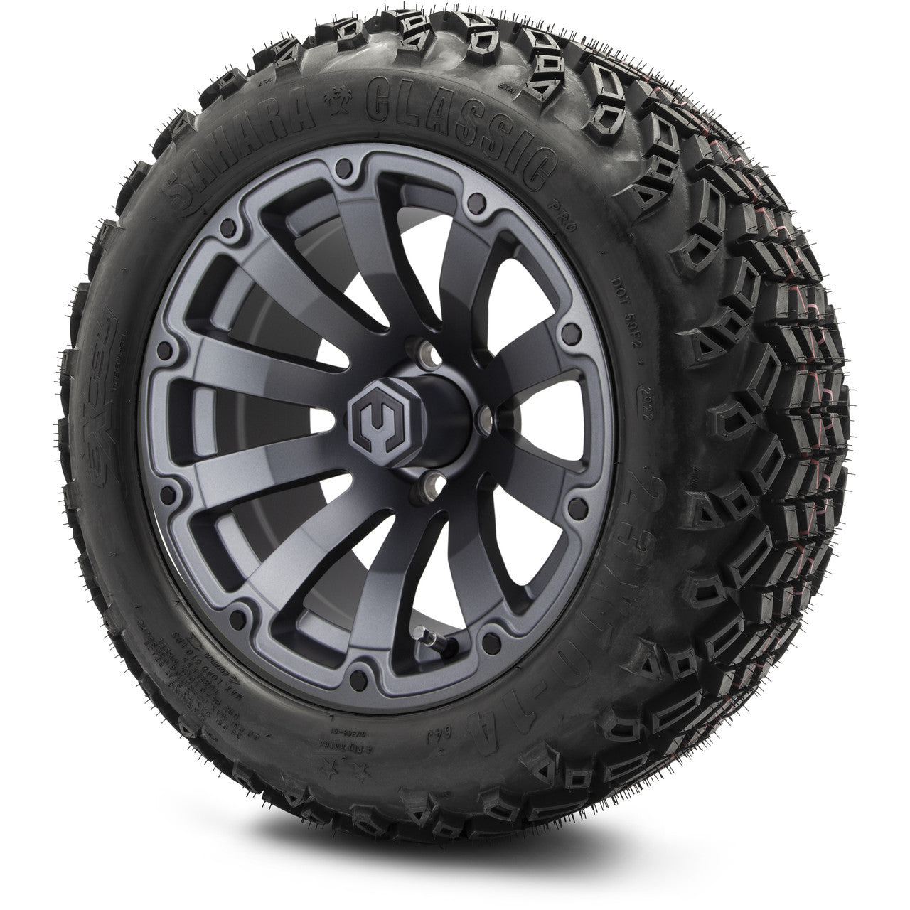 MODZ® 14" Bomber Matte Gunmetal Wheels & Off-Road Tires Combo