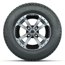 GTW® Storm Trooper Black/Machined 12 in Wheels with 255/50-12 Excel Classic Street Tires – Full Set