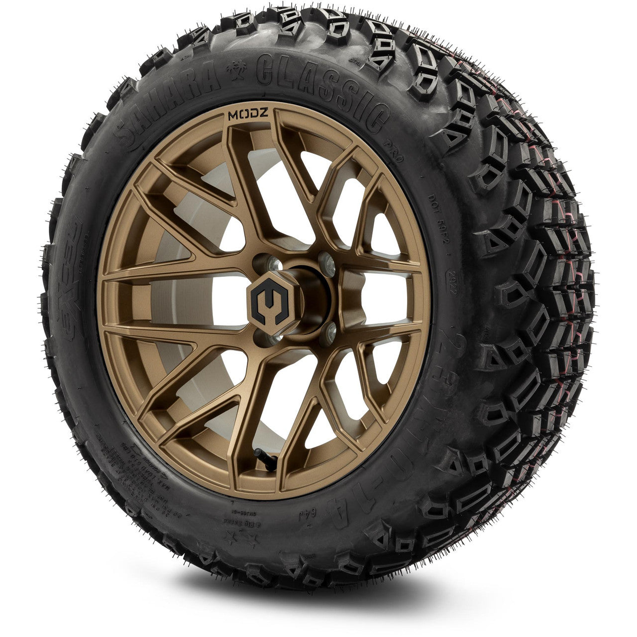 MODZ® 14" Matrix Matte Bronze Wheels & Off-Road Tires Combo