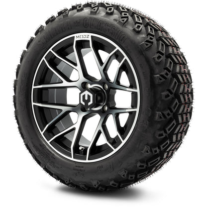 MODZ® 14" Matrix Machined Black Wheels & Off-Road Tires Combo