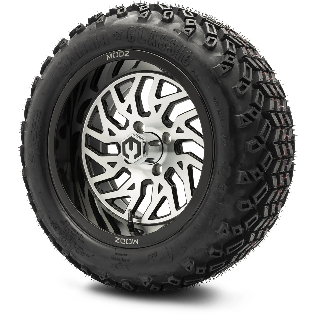 MODZ® 14" Carnage Machined Black Wheels & Off-Road Tires Combo