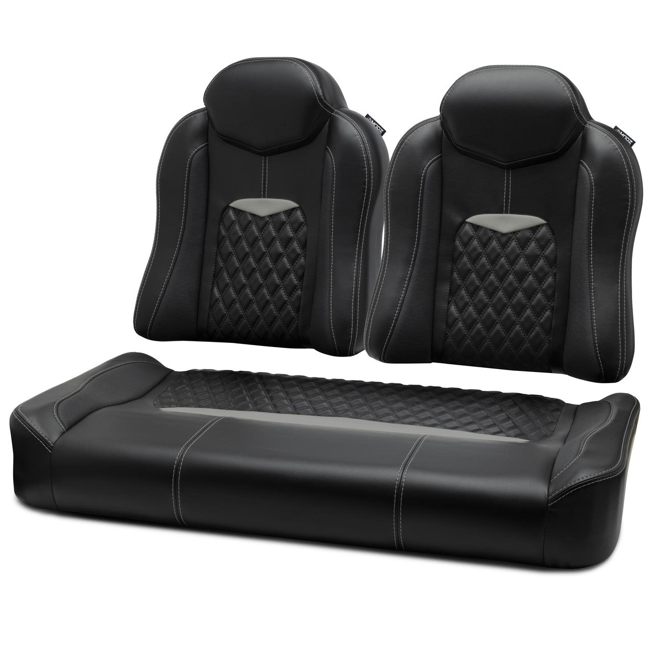 MODZ® FS3 FRONT SEAT FOR CLUB CAR & EZGO - BLACK BASE