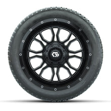 GTW® Volt Black/Machined 14 in Wheels with 205/30-R14 Fusion Street Tires – Full Set