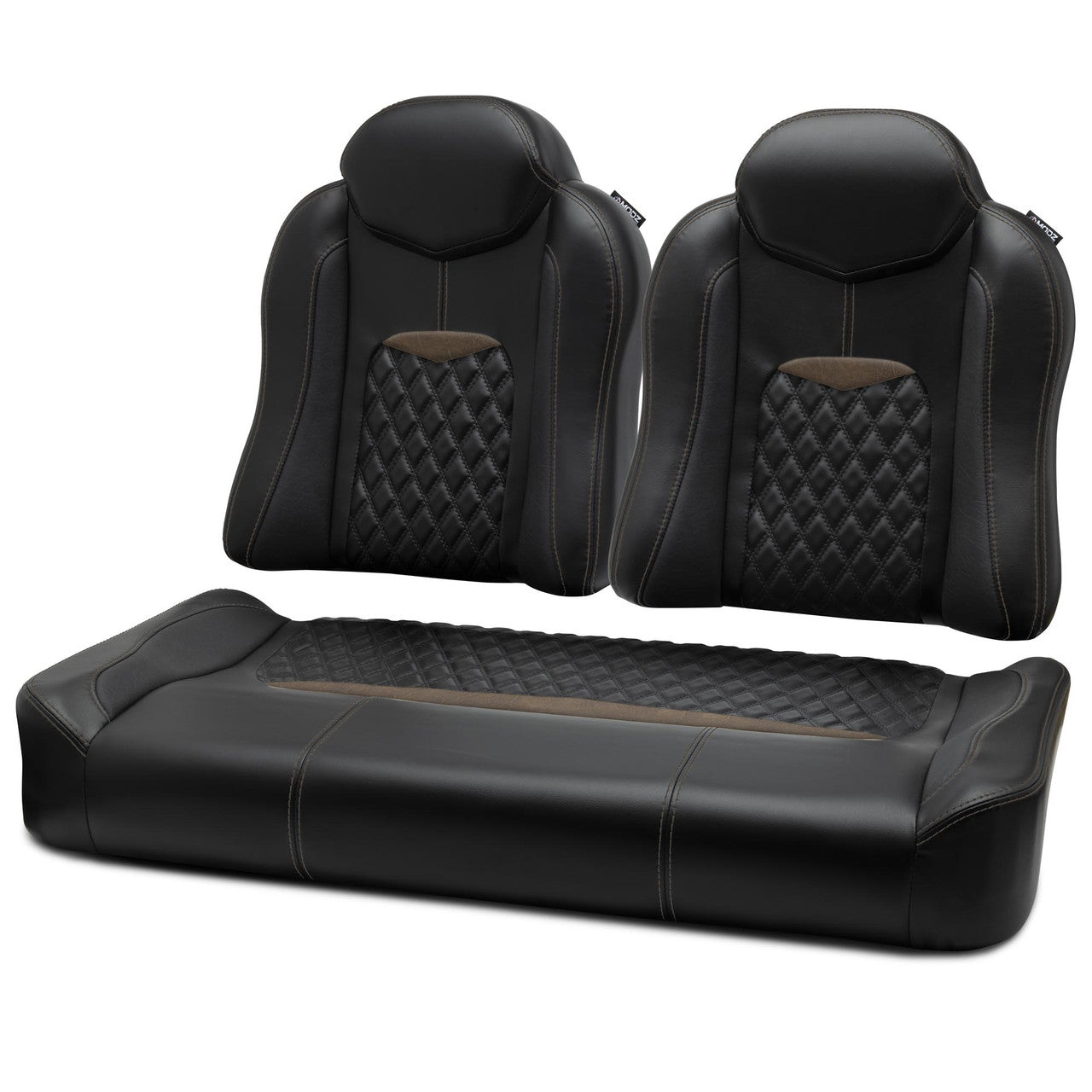 MODZ® FS3 FRONT SEAT FOR CLUB CAR & EZGO - BLACK BASE