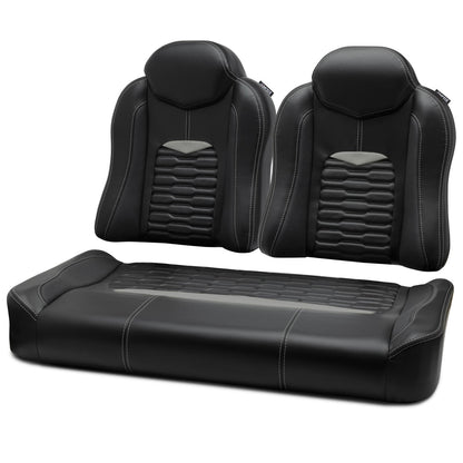 MODZ® FS3 FRONT SEAT FOR CLUB CAR & EZGO - BLACK BASE