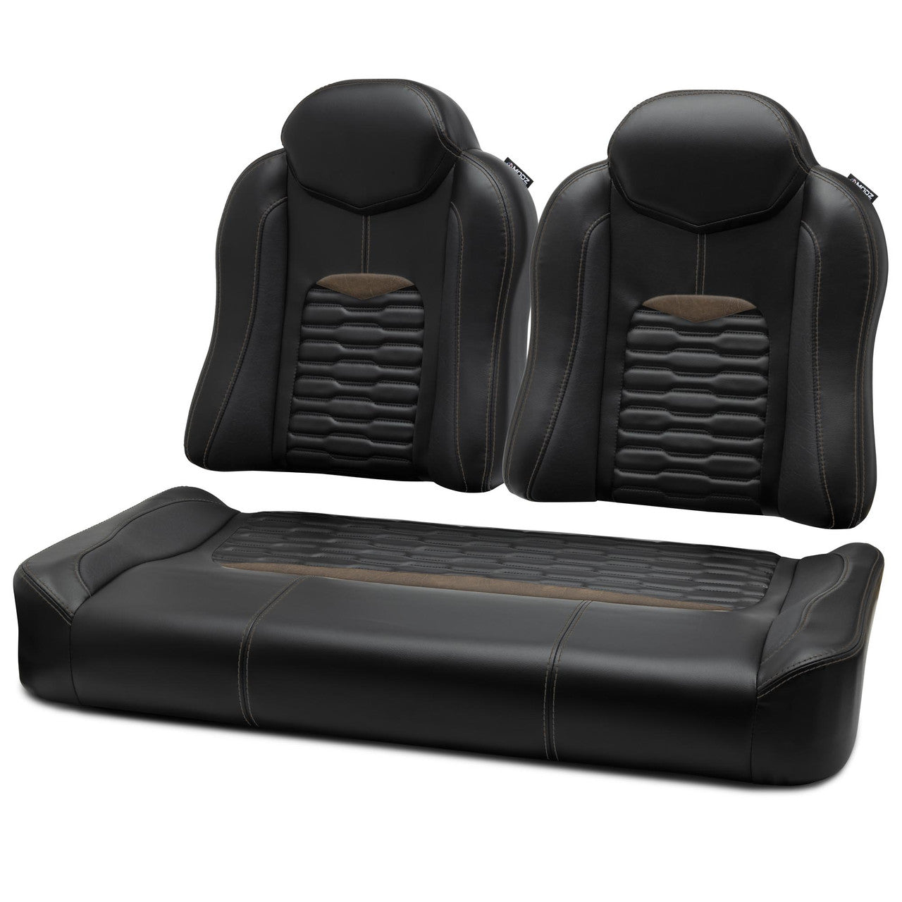 MODZ® FS3 FRONT SEAT FOR CLUB CAR & EZGO - BLACK BASE