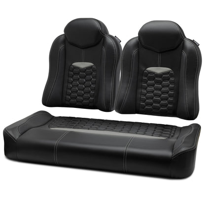 MODZ® FS3 FRONT SEAT FOR CLUB CAR & EZGO - BLACK BASE