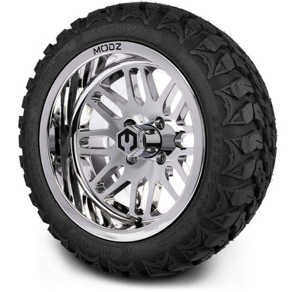 MODZ® 14" Mayhem Chrome Wheels & Off-Road Tires Combo