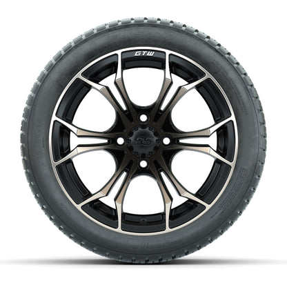 GTW Spyder Bronze/Matte Black 14 in Wheels with 205/30-14 Fusion Street Tires – Full Set