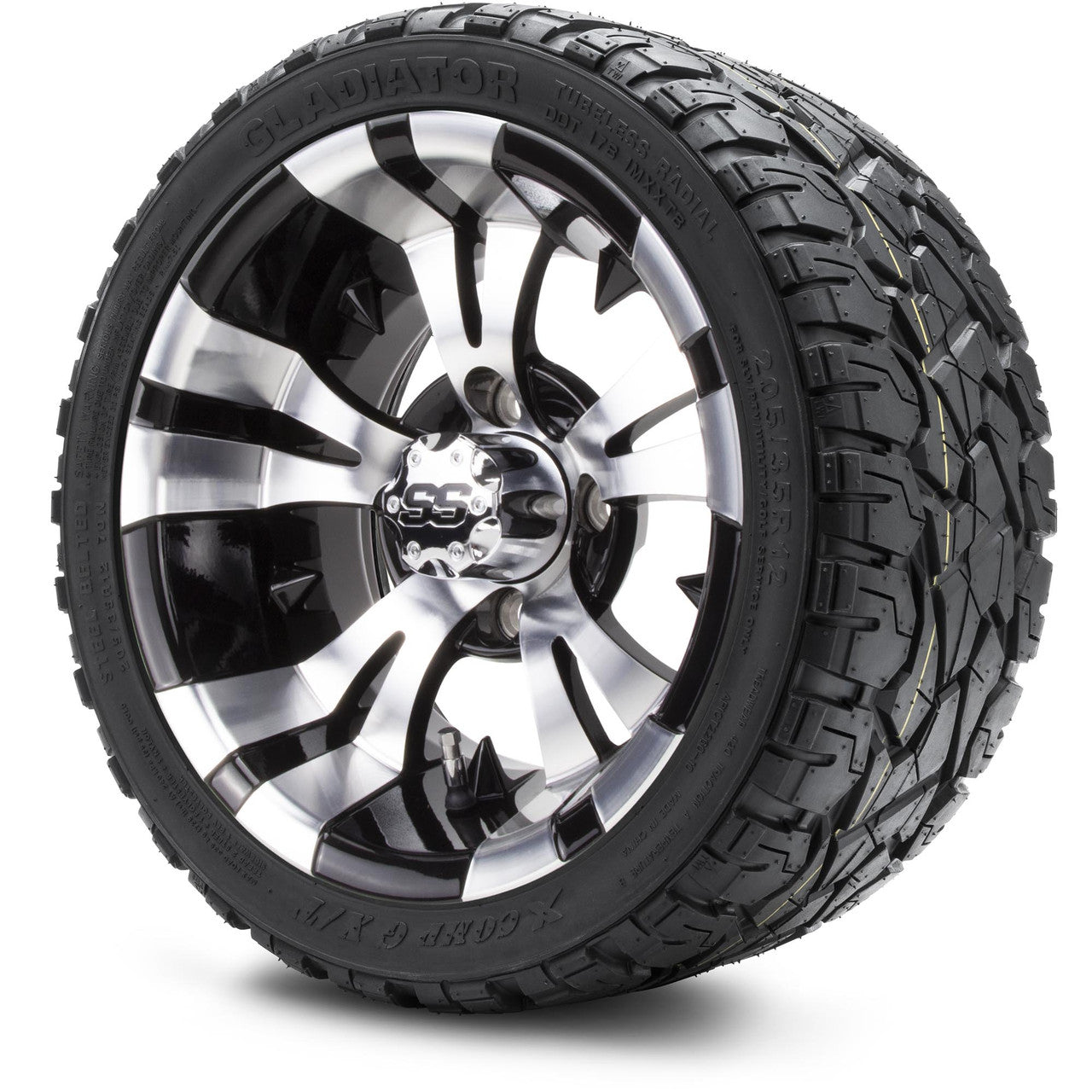 MODZ® 12" Vampire Machined Black Wheels & Off-Road Tires Combo