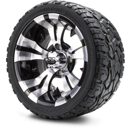 MODZ® 12" Vampire Machined Black Wheels & Off-Road Tires Combo