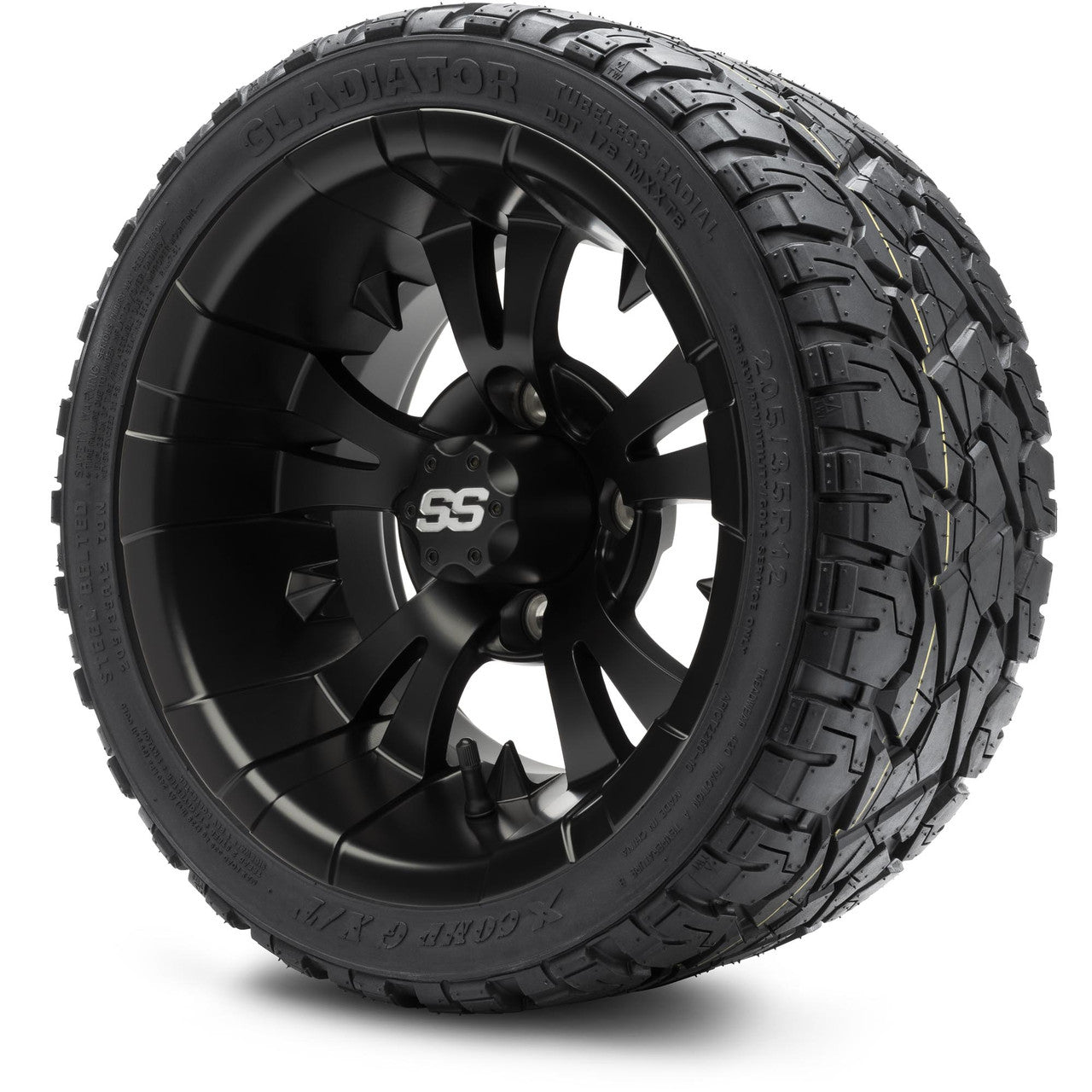 MODZ® 12" Vampire Matte Black Wheels & Off-Road Tires Combo