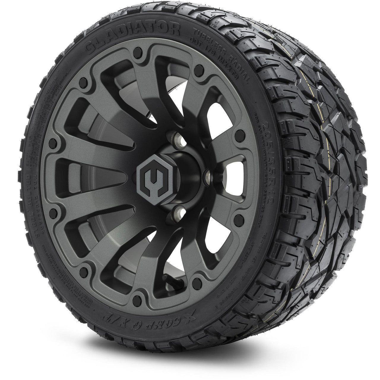MODZ® 12" Bomber Matte Gunmetal Wheels & Off-Road Tires Combo