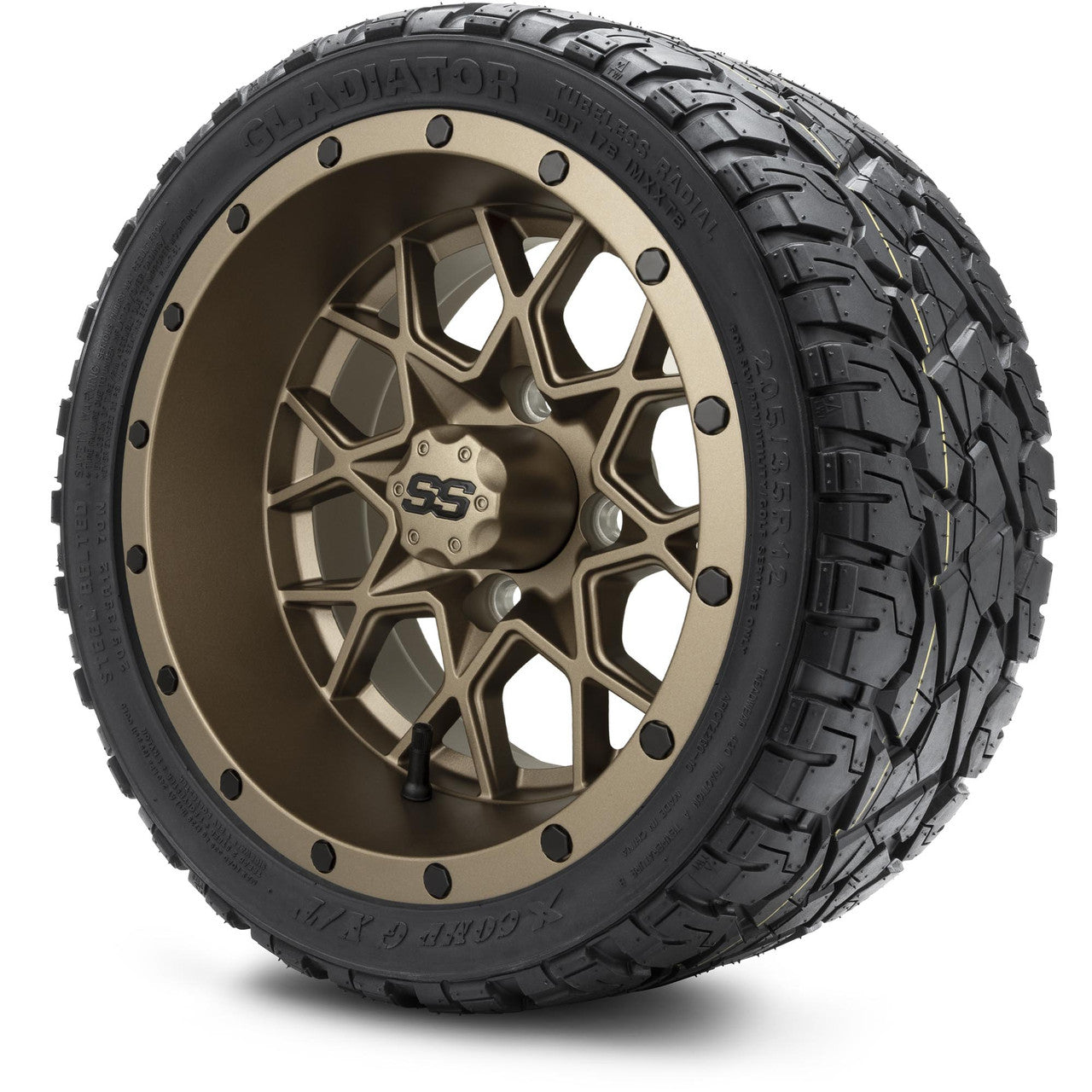 MODZ® 12" Vortex Matte Bronze Wheels & Off-Road Tires Combo