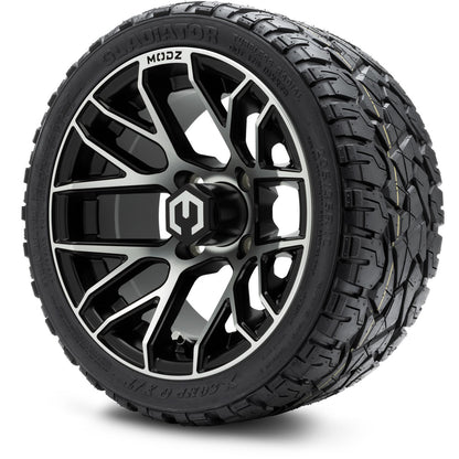 MODZ® 12" Matrix Machined Matte Black Wheels & Off-Road Tires Combo